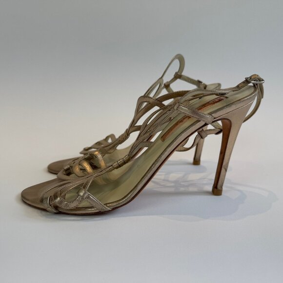 Rupert Sanderson Bronzey-Gold 'Figaro' Sandals, EU 39.5 - Picture 5 of 16